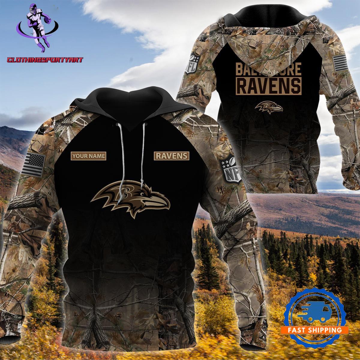 Baltimore Ravens Hunting Camo Hoodie