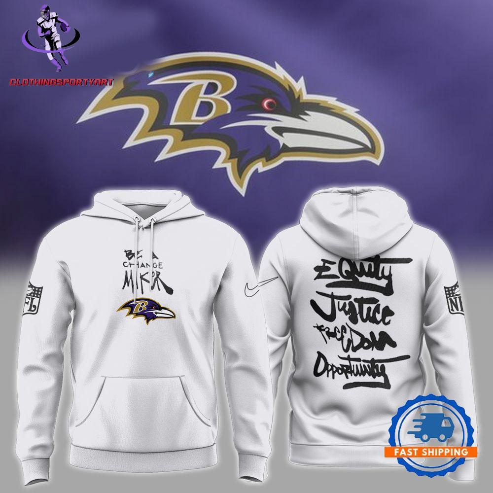 Baltimore Ravens Inspire Inspire Be A Change Maker NFL Hoodie