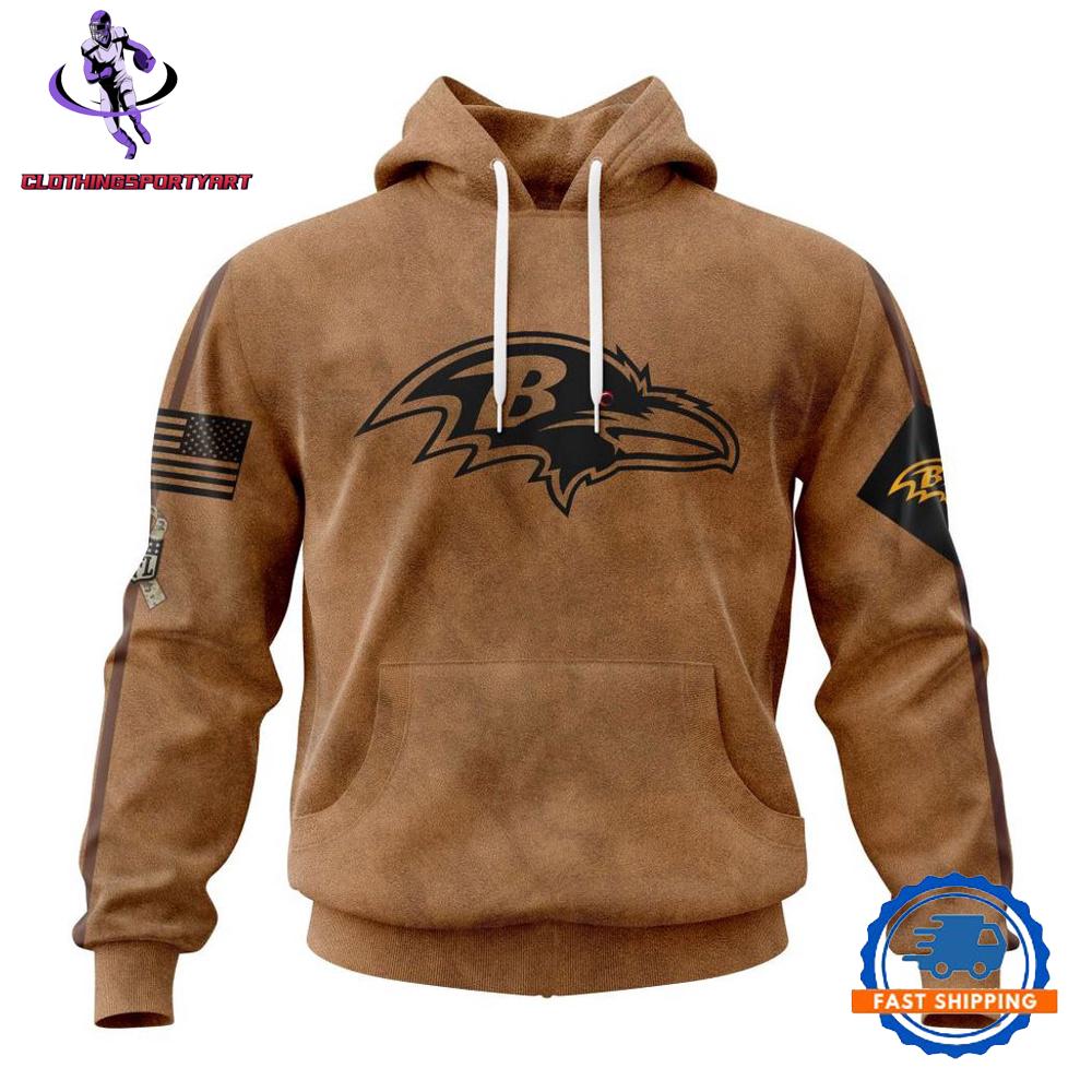 Baltimore Ravens Salute To Service For Veterans Day Hoodie
