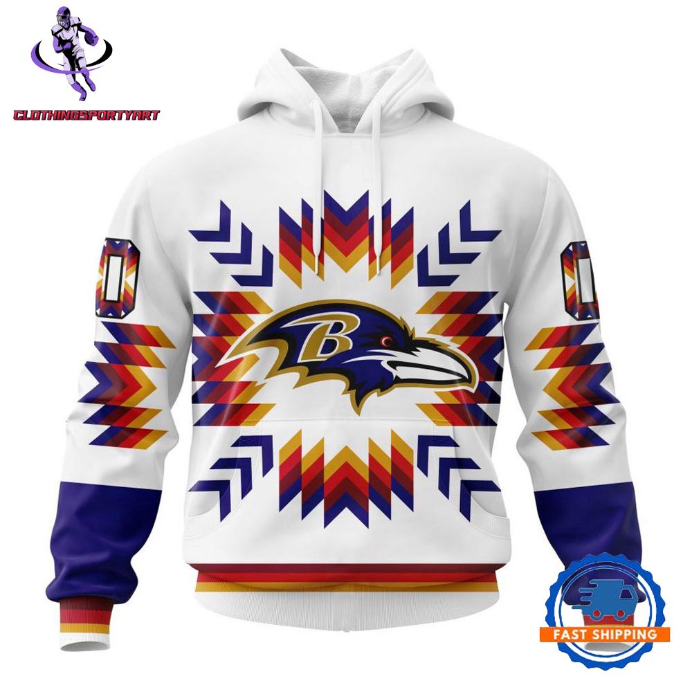 Baltimore Ravens Special Native Pattern Hoodie