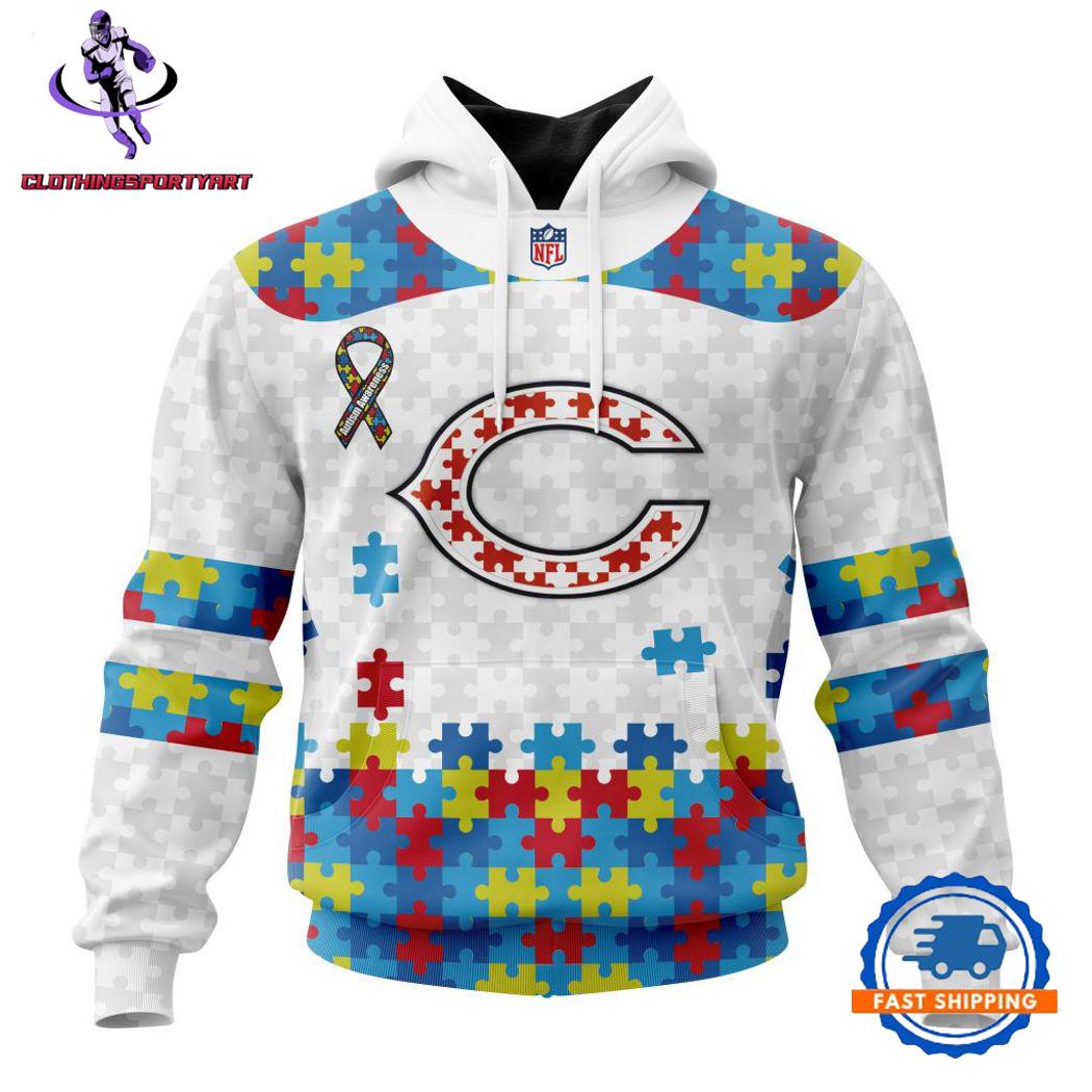 Chicago Bears Autism Awareness Hoodie