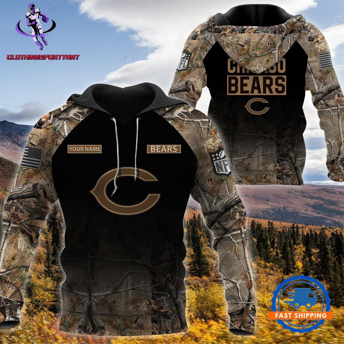 Chicago Bears Hunting Camo Hoodie