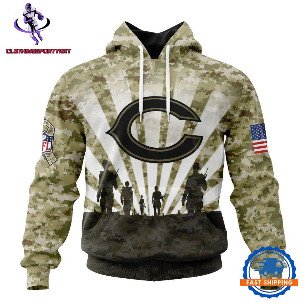 Chicago Bears Military Hoodie