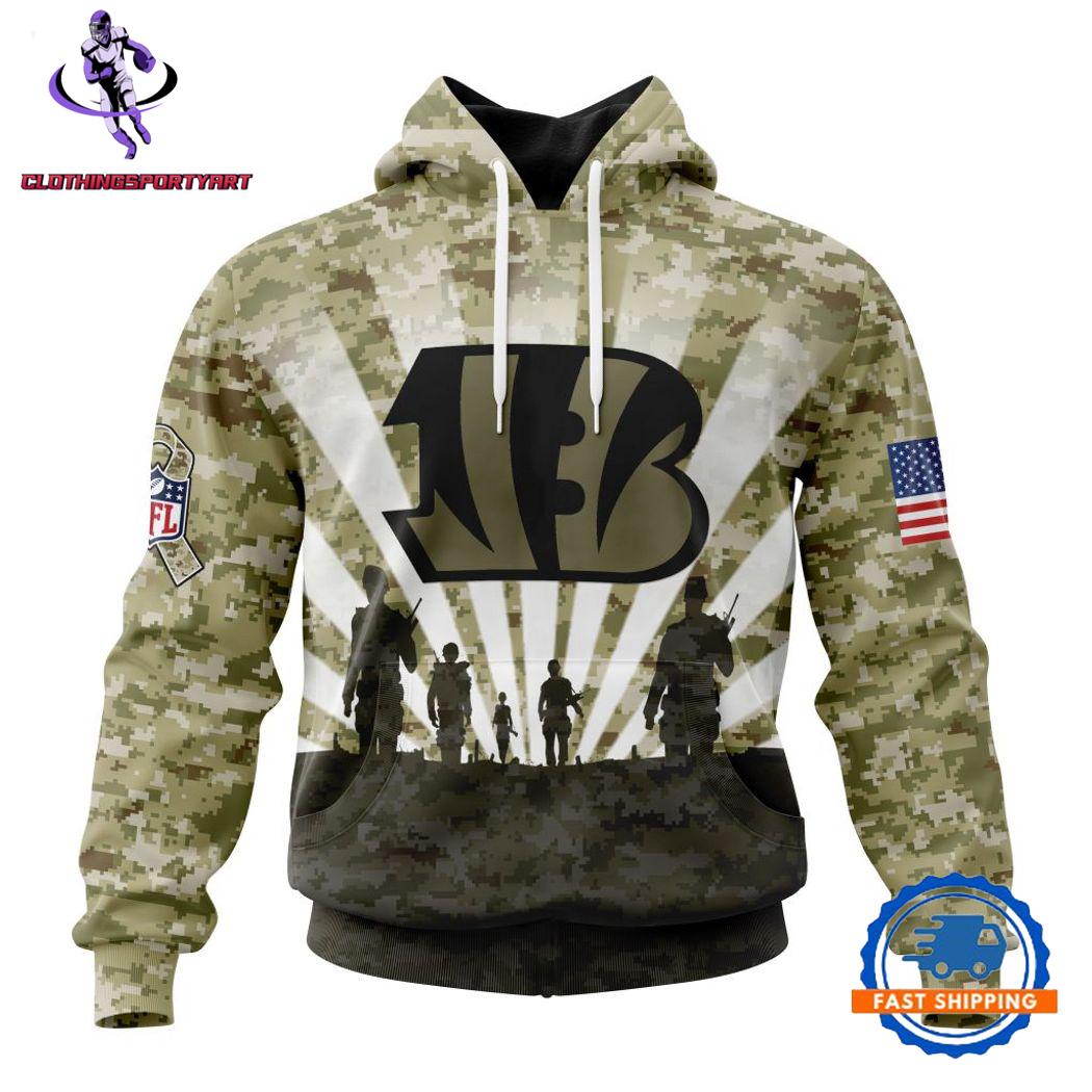 Cincinnati Bengals Military Hoodie