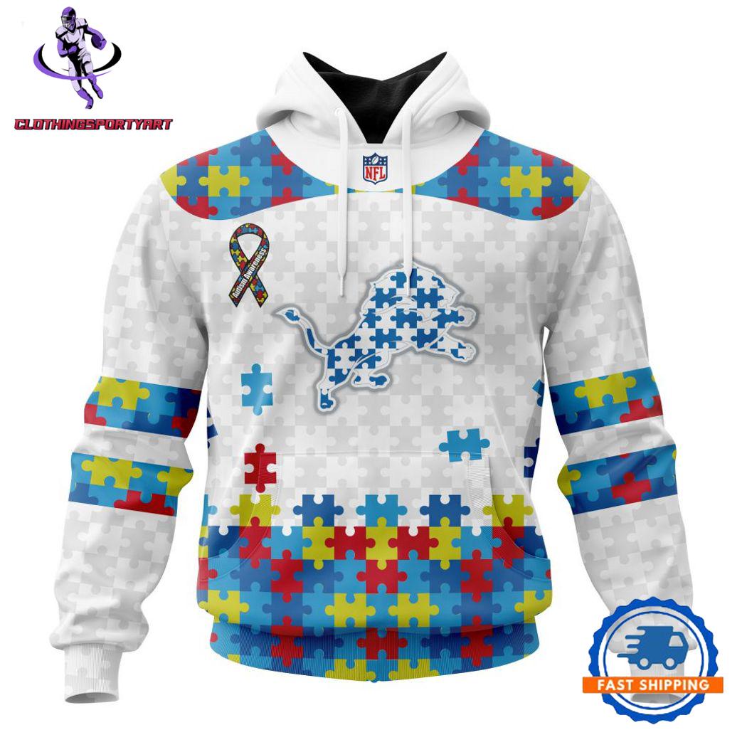 Detroit Lions Autism Awareness Hoodie
