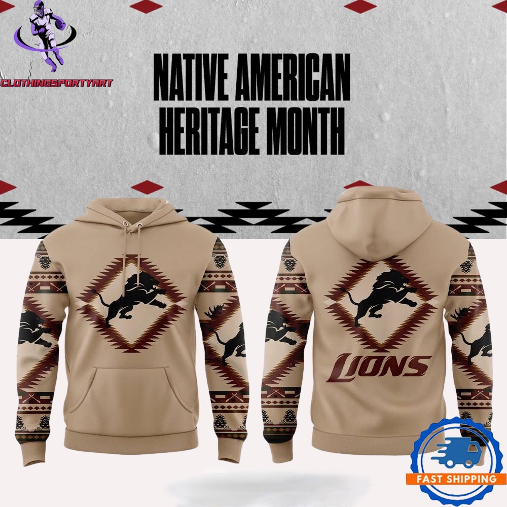 Detroit Lions Native American Heritage Month Hoodie