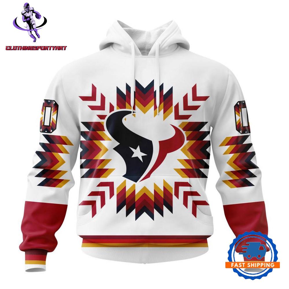 Houston Texans Special Native Pattern Hoodie