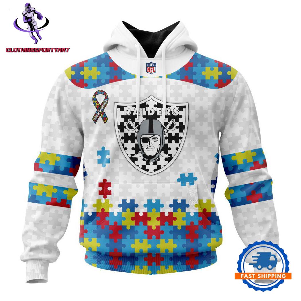 Las Vegas Raiders Autism Awareness Hoodie