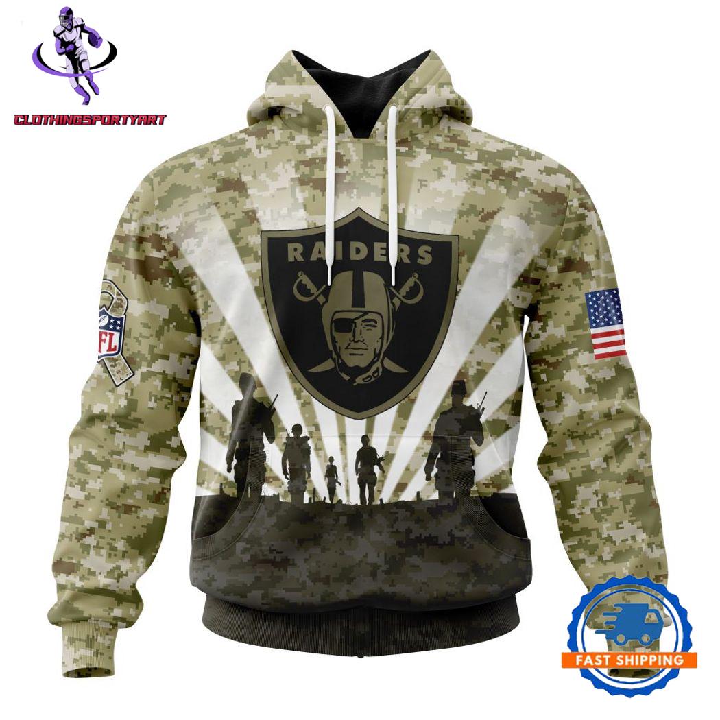 Las Vegas Raiders Military Hoodie