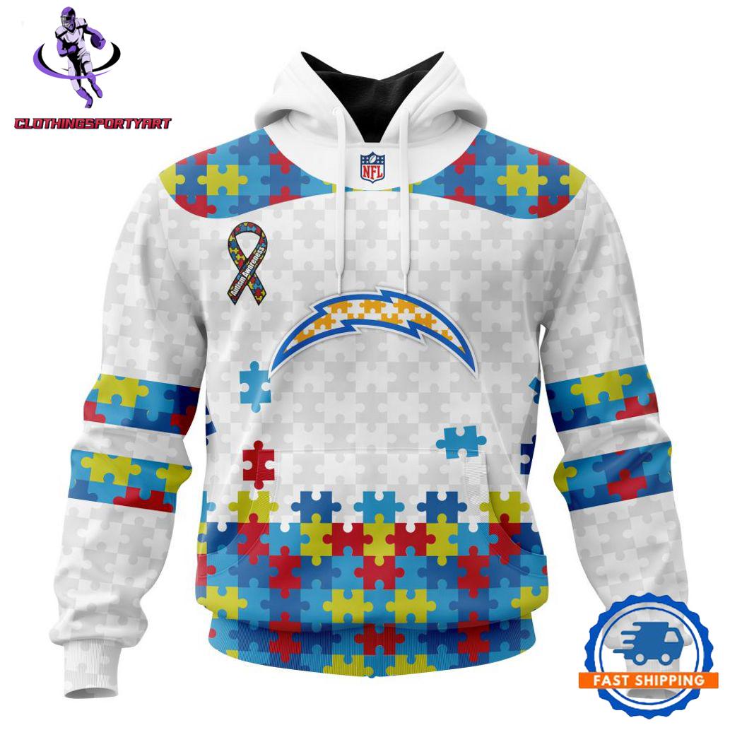 Los Angeles Chargers Autism Awareness Hoodie