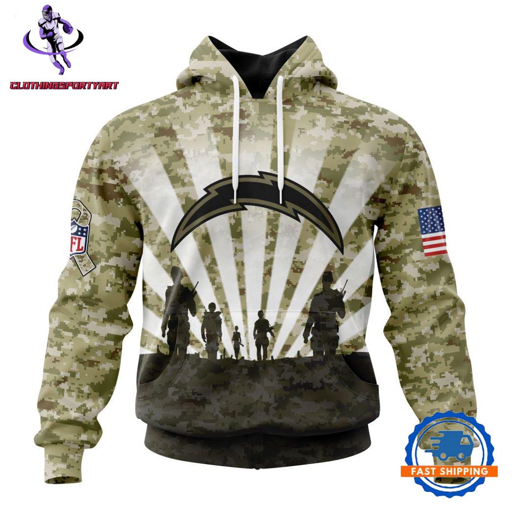 Los Angeles Chargers Military Hoodie