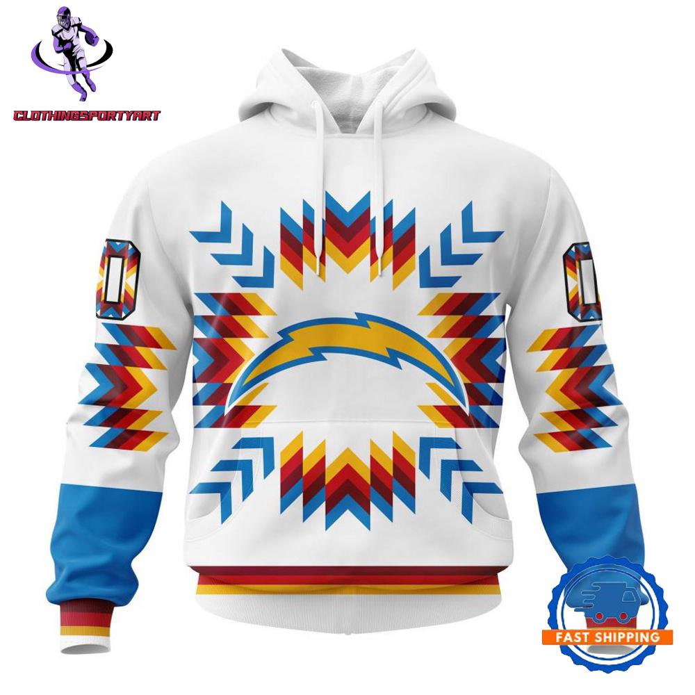 Los Angeles Chargers Special Native Pattern Hoodie