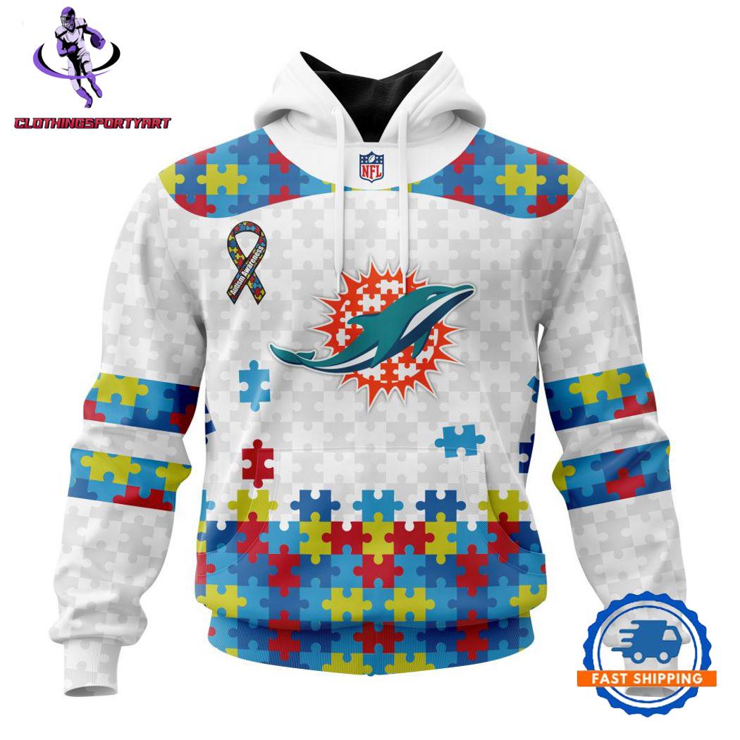 Miami Dolphins Autism Awareness Hoodie