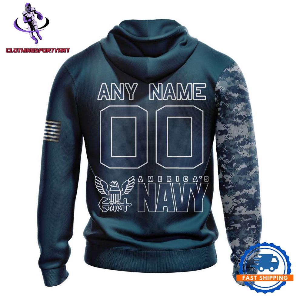 Miami Dolphins Navy Camo Veteran Hoodie Miami Dolphins Navy Camo Veteran Hoodie