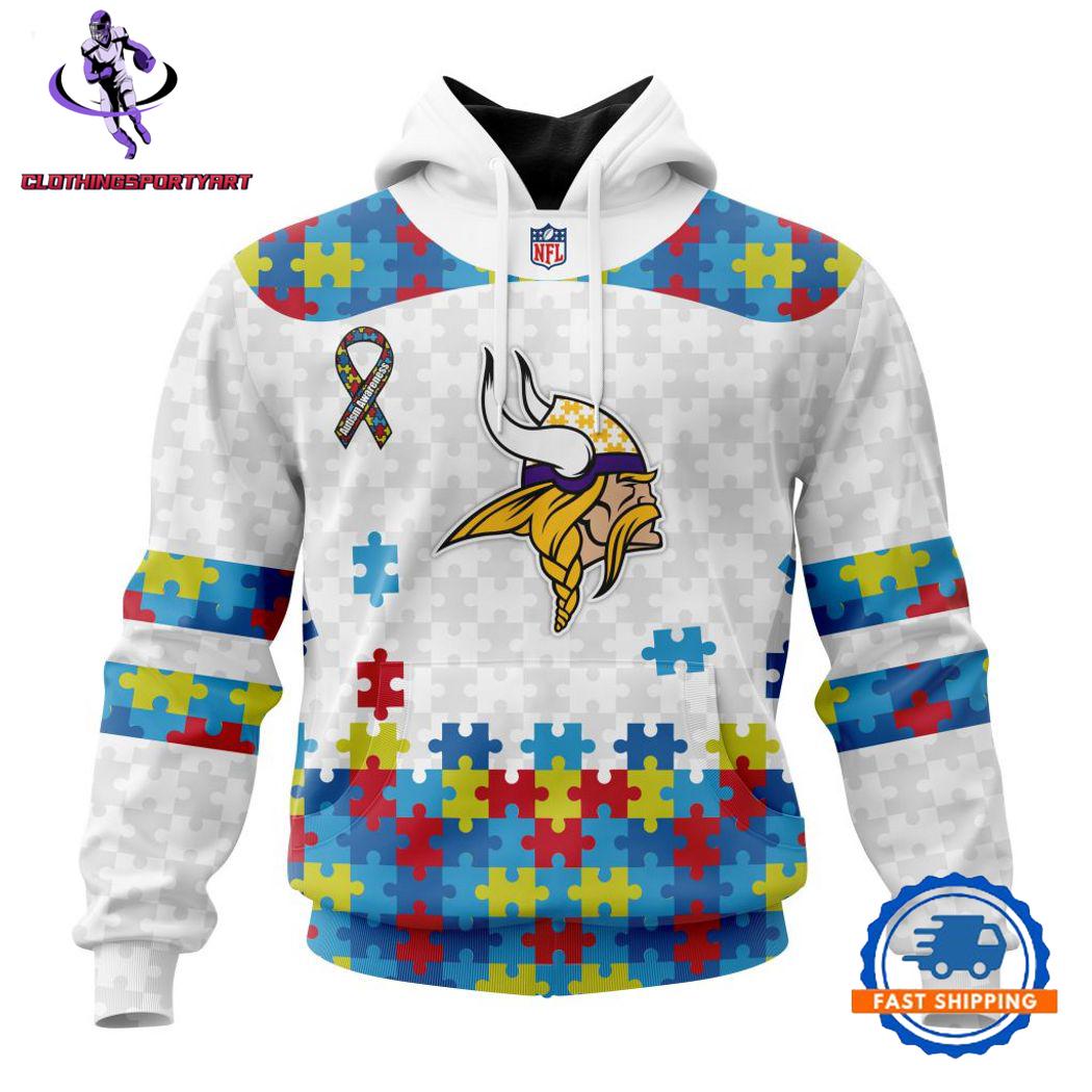 Minnesota Vikings Autism Awareness Hoodie