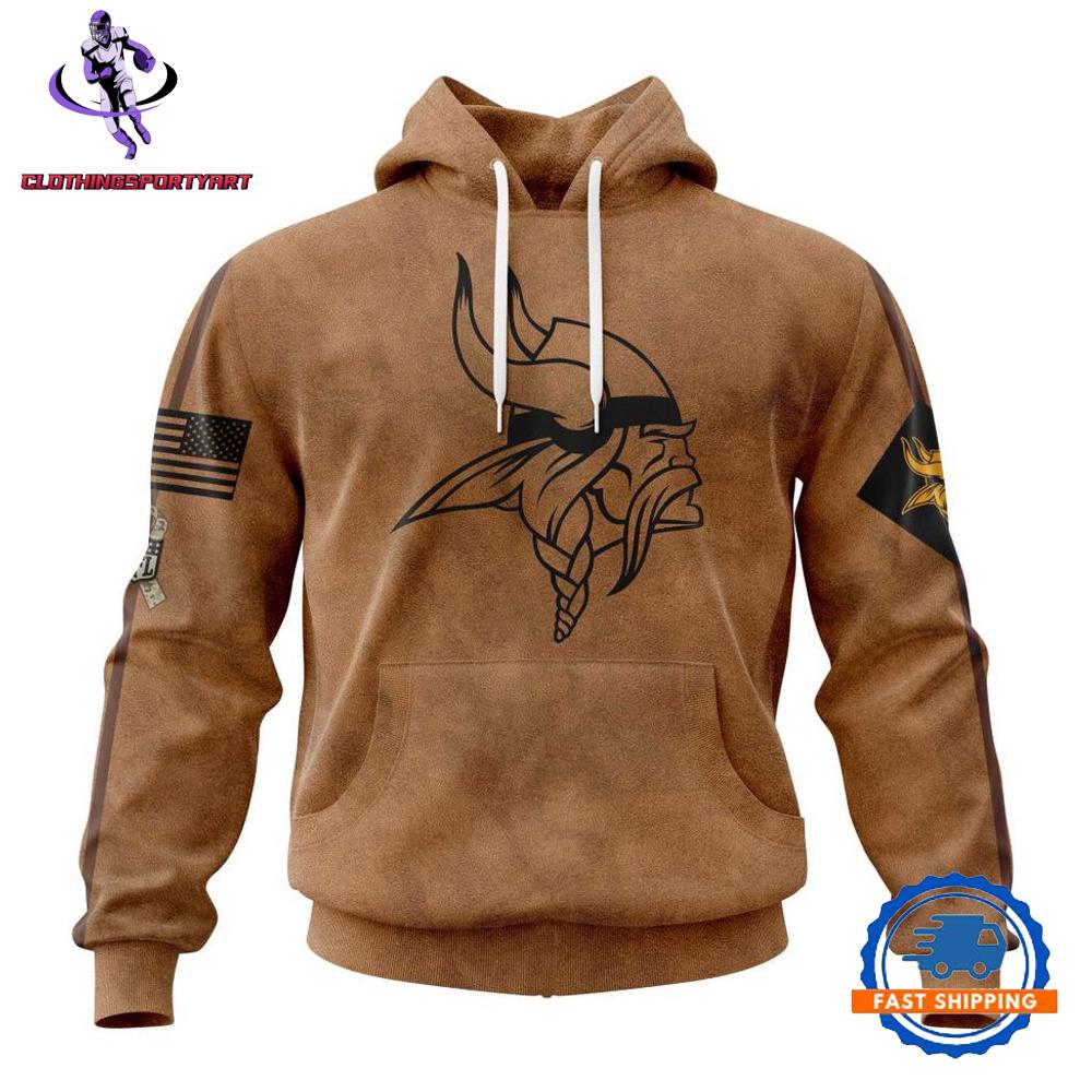Minnesota Vikings Salute To Service For Veterans Day Hoodie