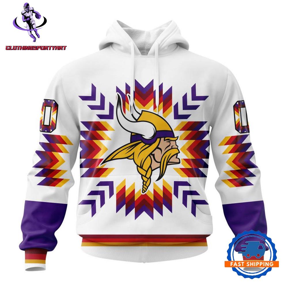Minnesota Vikings Special Native Pattern Hoodie