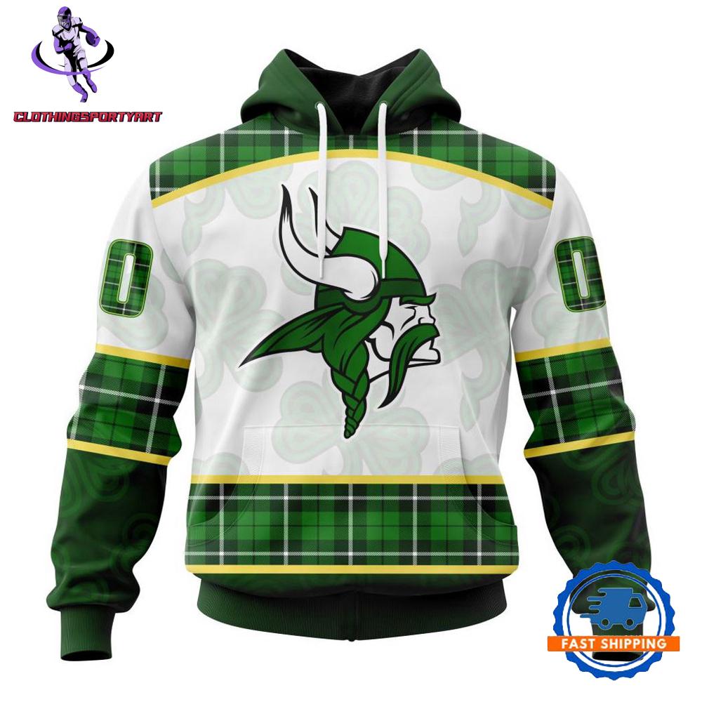 Minnesota Vikings St. Patricks Day Hoodie