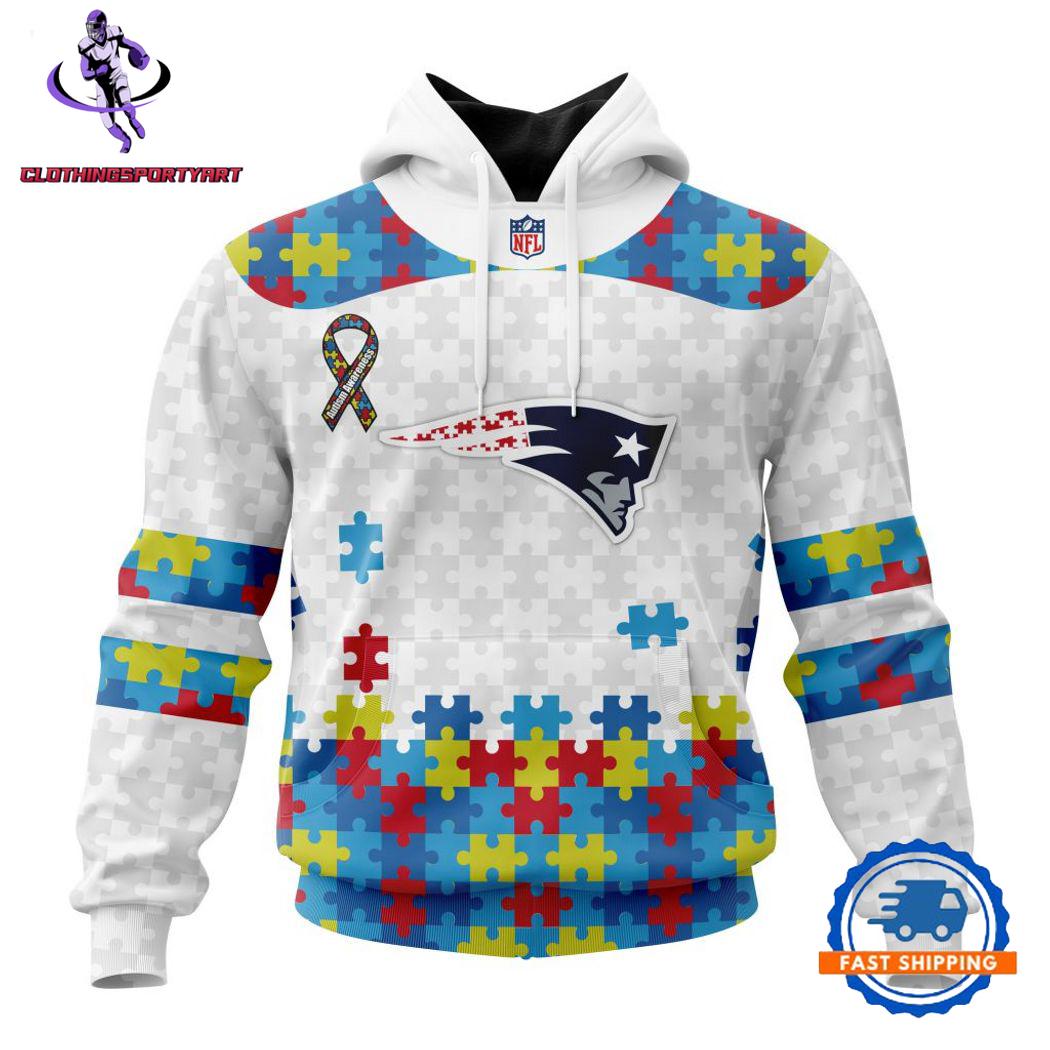 New England Patriots Autism Awareness Hoodie