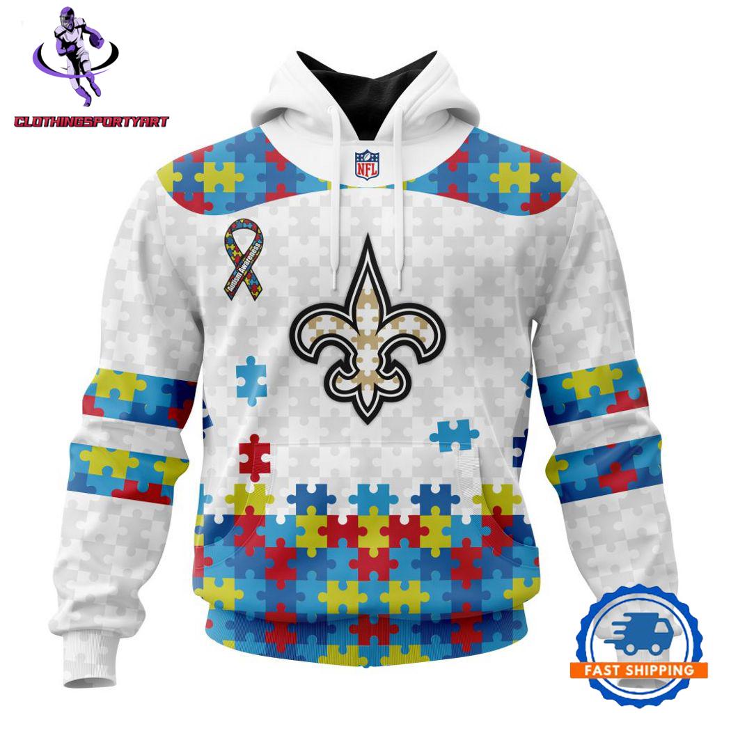 New Orleans Saints Autism Awareness Hoodie