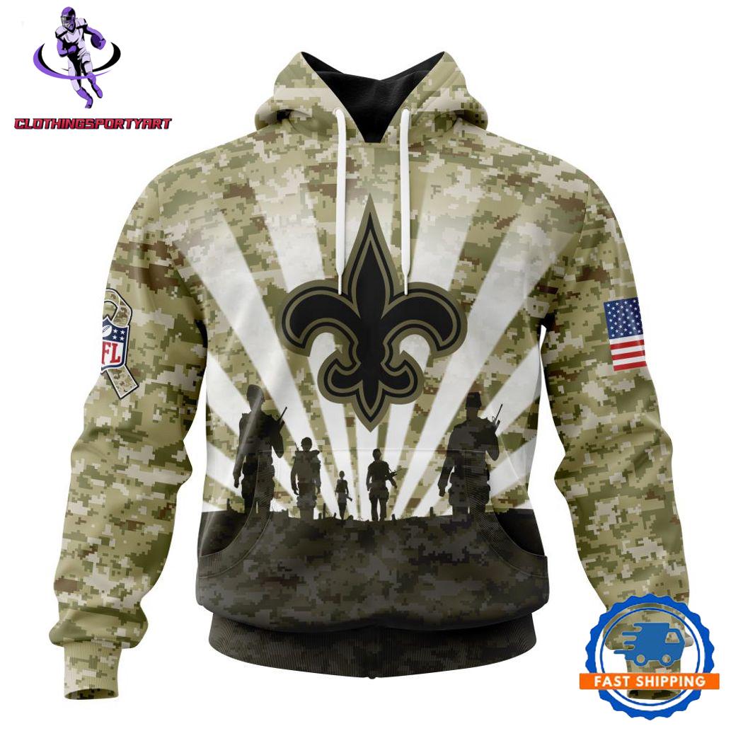 New Orleans Saints Military Hoodie