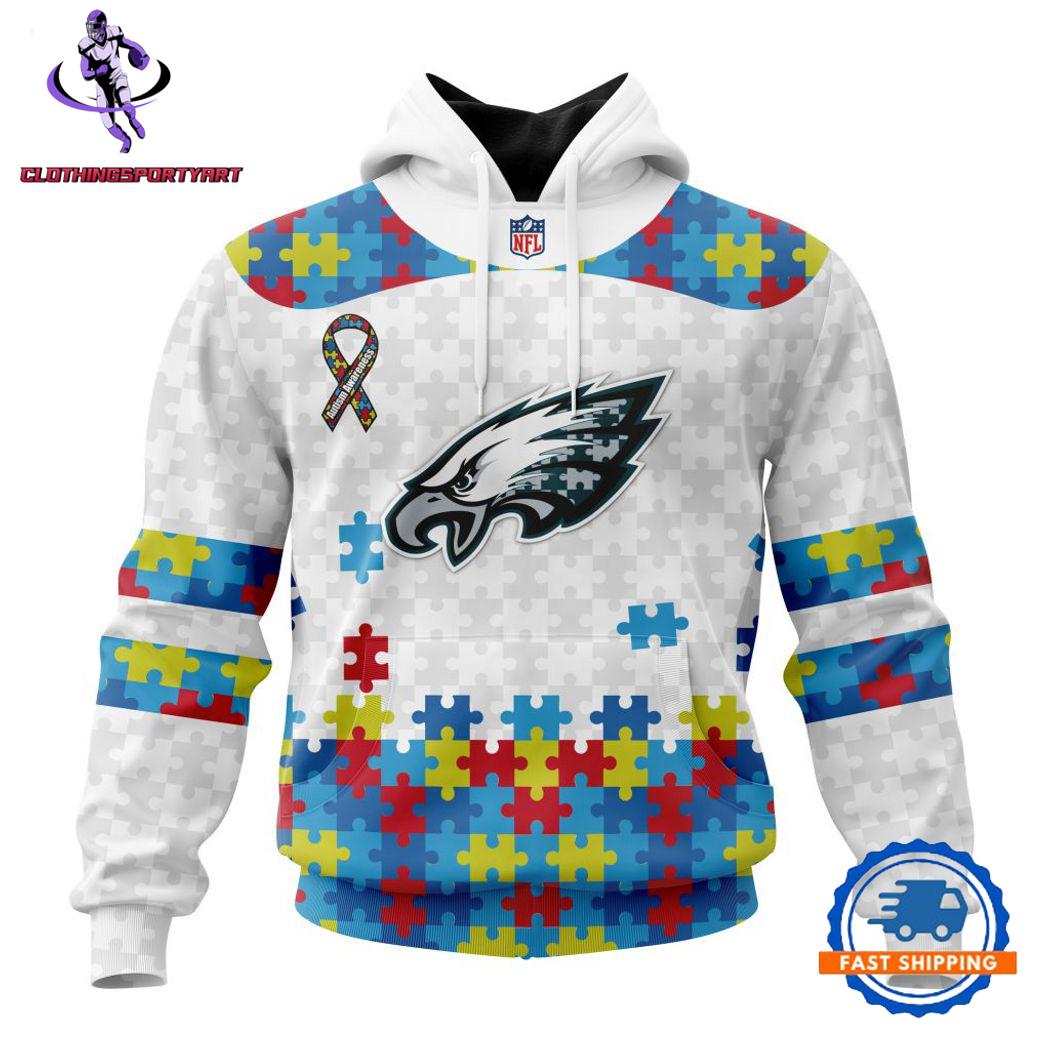 Philadelphia Eagles Autism Awareness Hoodie