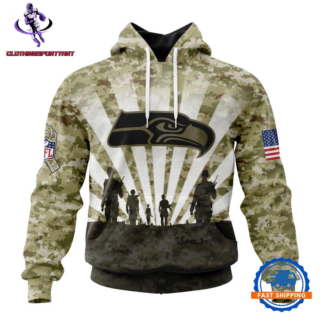 Seattle Seahawks Military Hoodie