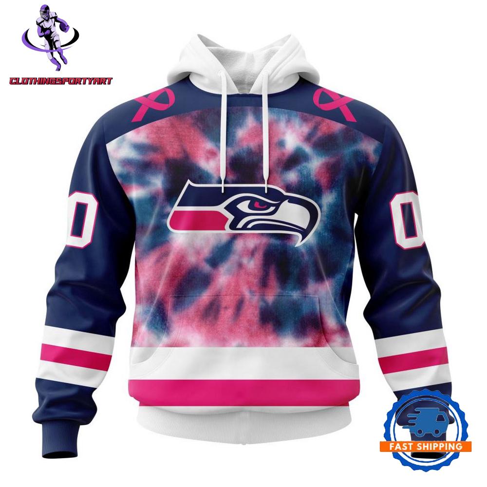 Seattle Seahawks Pink Fight Breast Cancer Hoodie