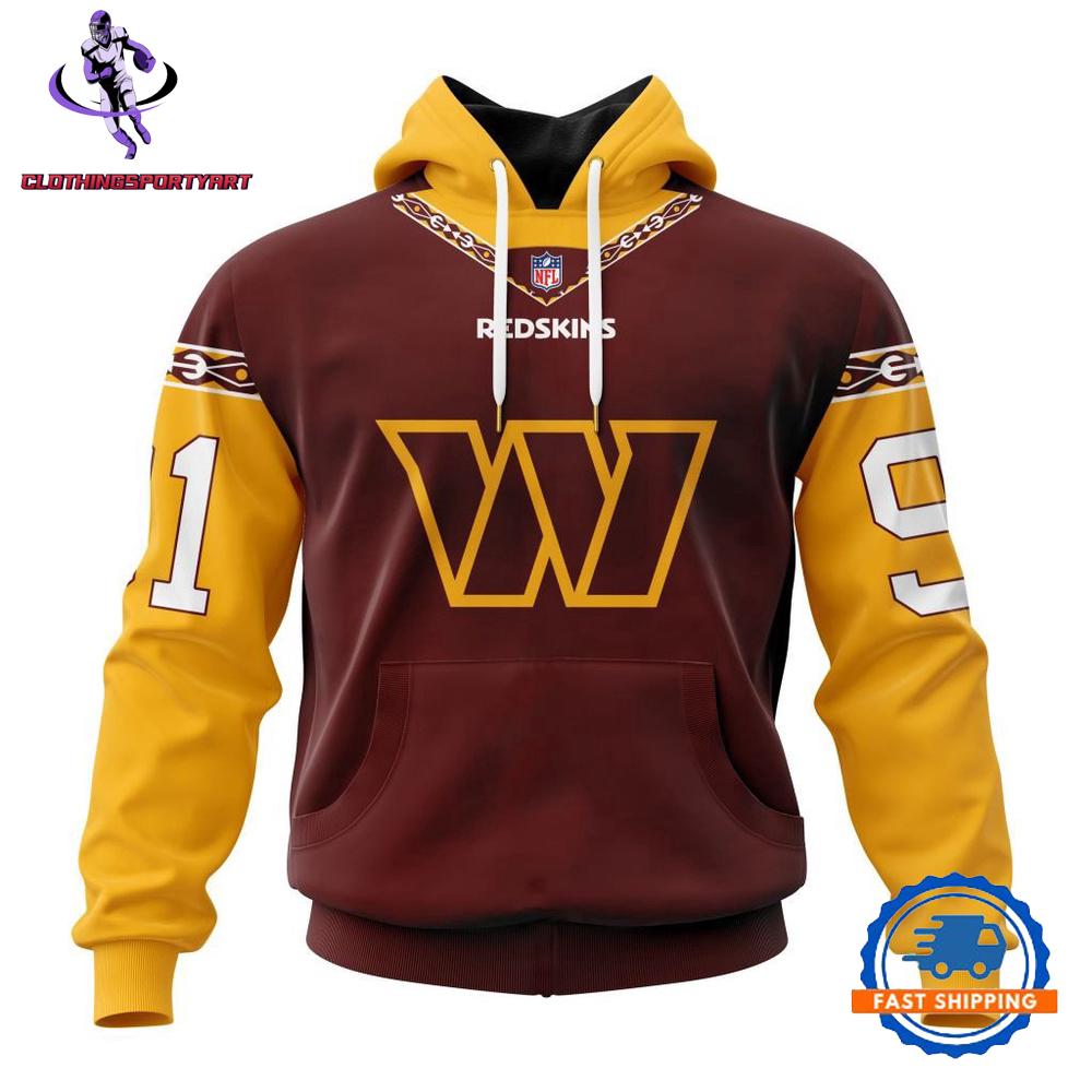 Washington Commanders Football Team Alternate Design Concept Hoodie