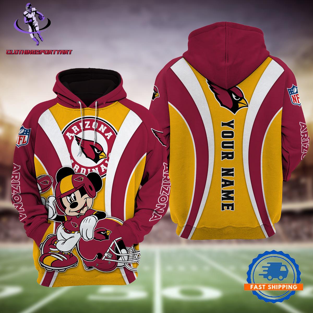 Arizona Cardinals Mickey Mouse Disney Hoodie