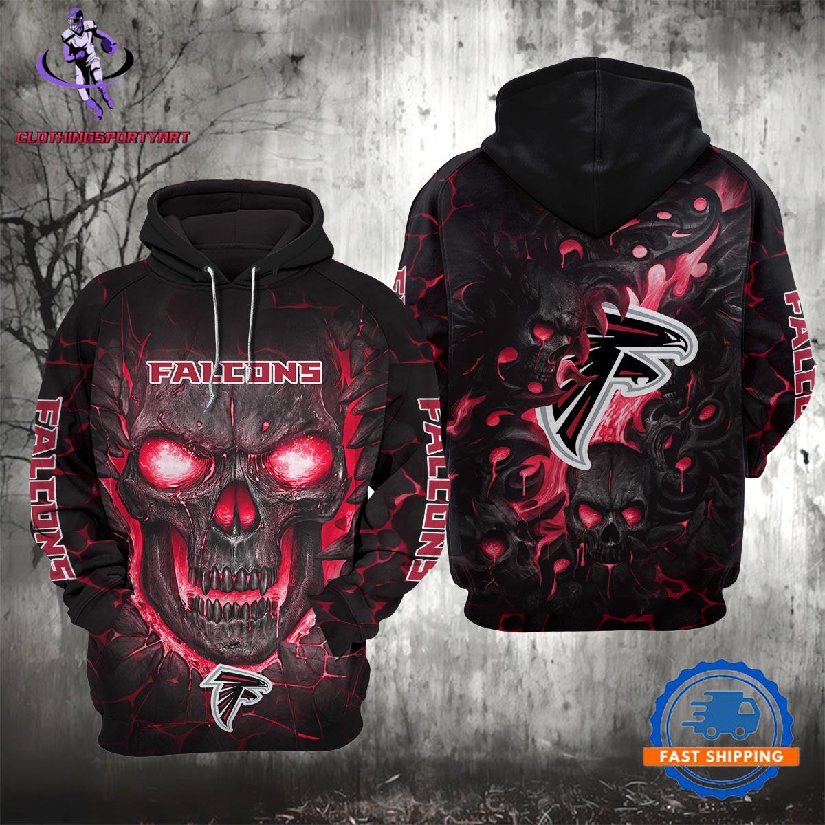 Atlanta Falcons Lava Skull Hoodie