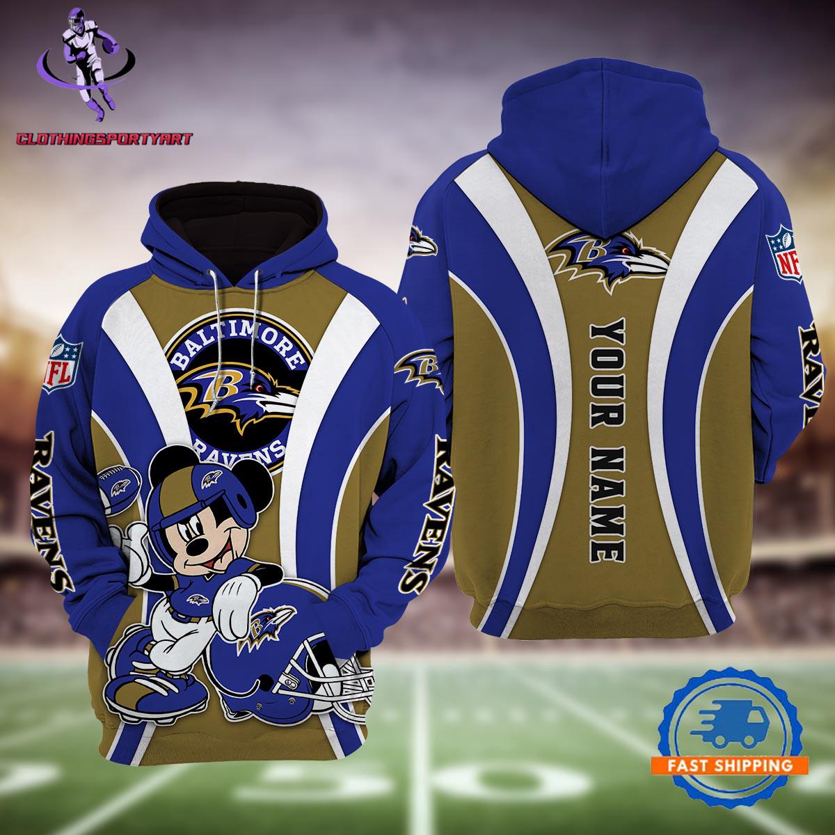 Baltimore Ravens Mickey Mouse Disney Hoodie