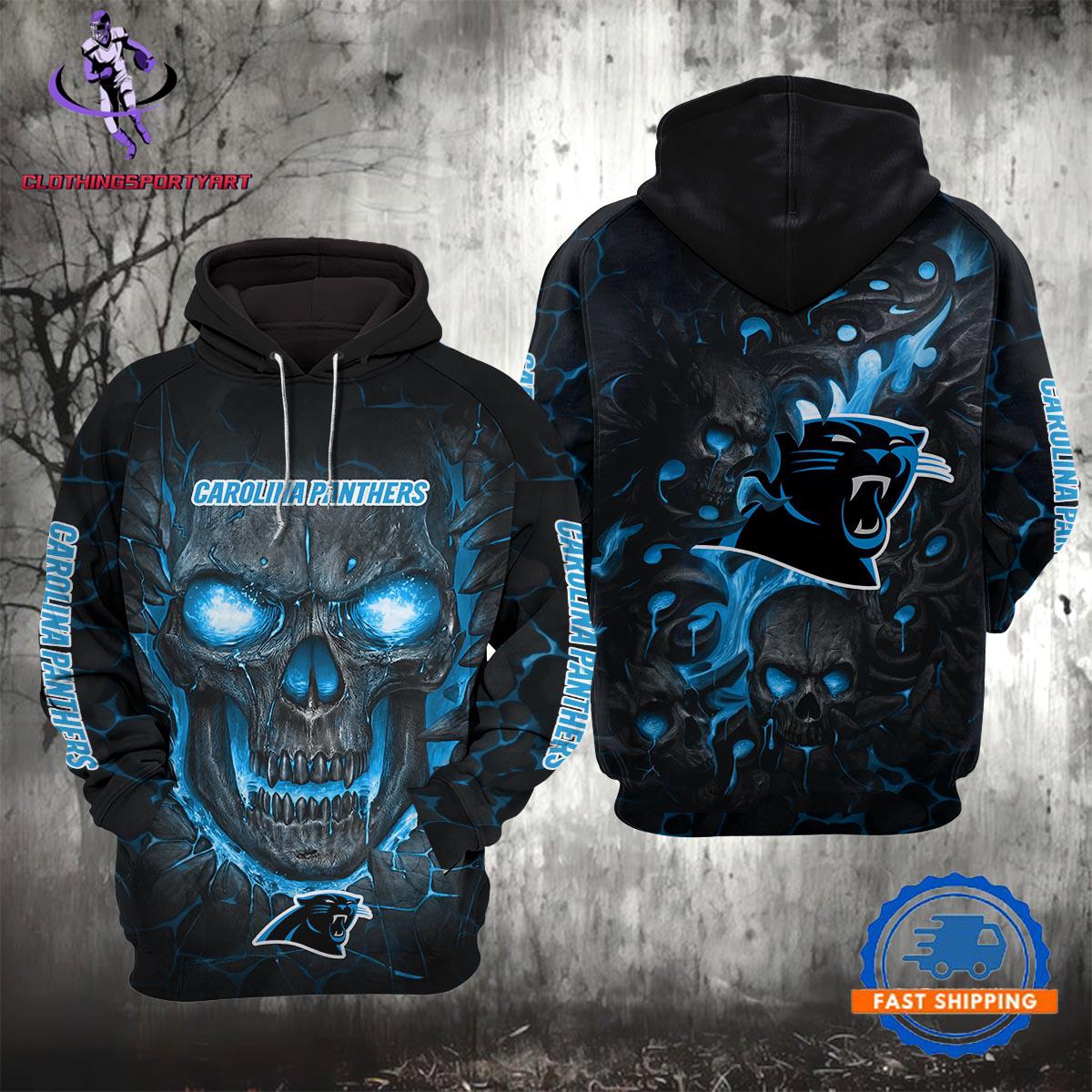 Carolina Panthers Lava Skull Hoodie