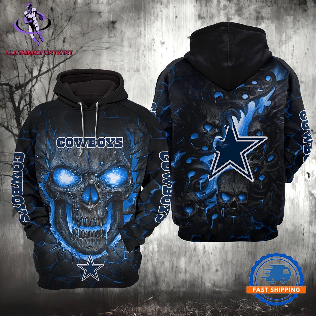 Dallas Cowboys Lava Skull Hoodie