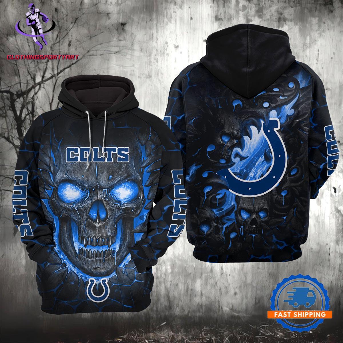 Indianapolis Colts Lava Skull Hoodie