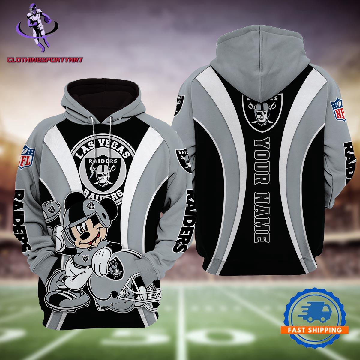 Las Vegas Raiders Mickey Mouse Disney Hoodie
