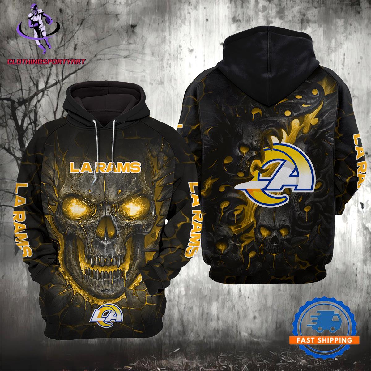 Los Angeles Rams Lava Skull Hoodie