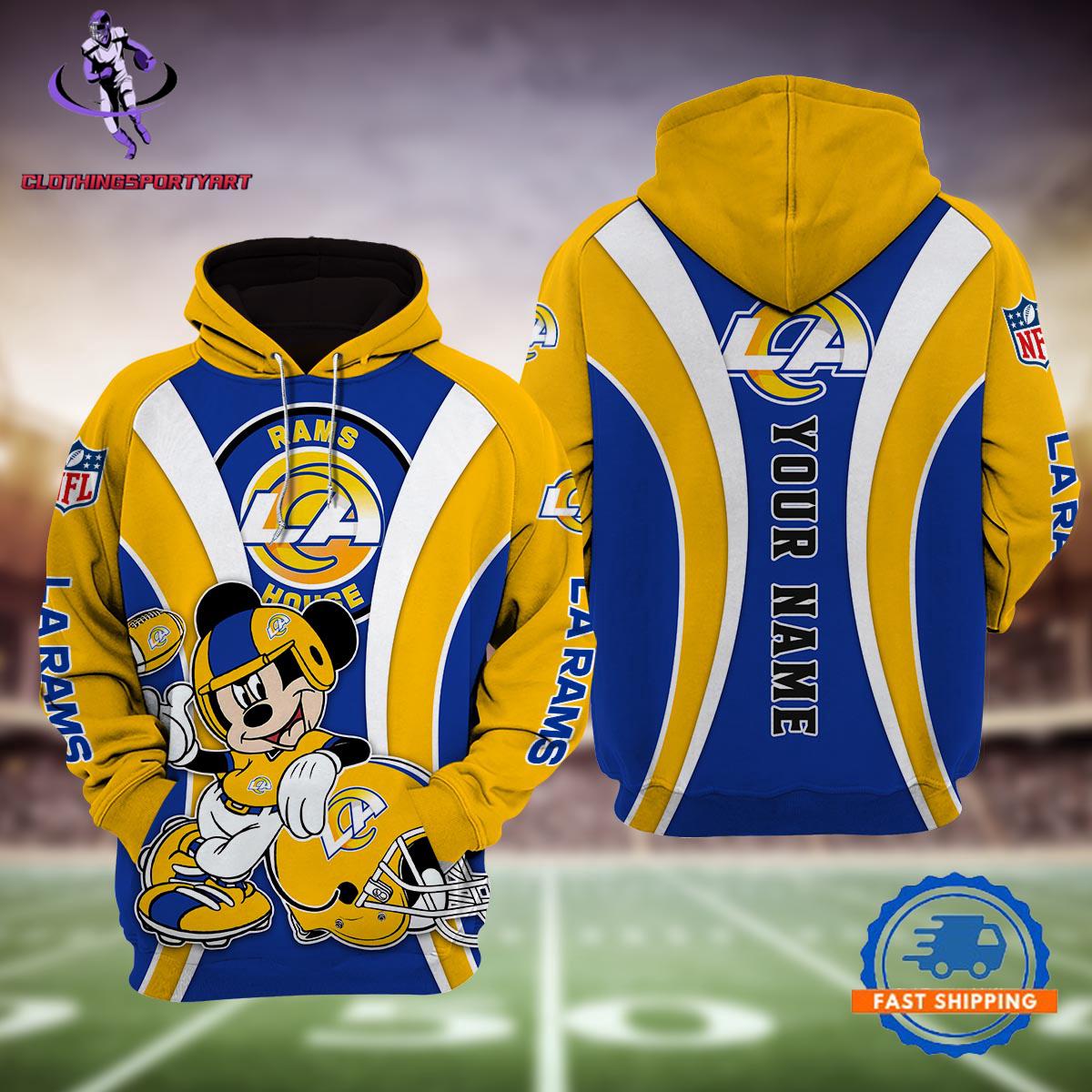Los Angeles Rams Mickey Mouse Disney Hoodie