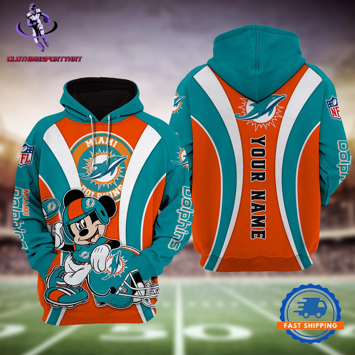 Miami Dolphins Mickey Mouse Disney Hoodie