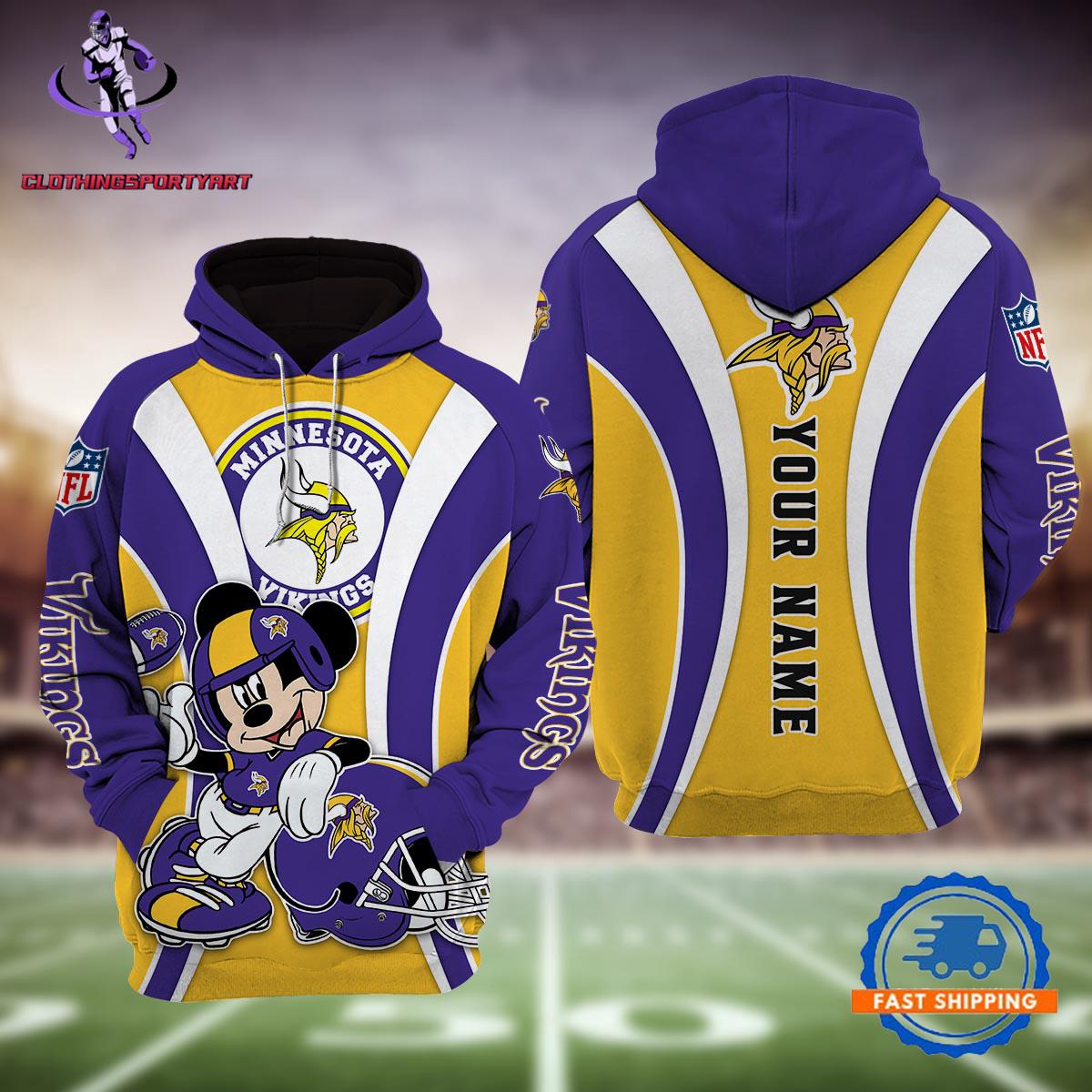 Minnesota Vikings Mickey Mouse Disney Hoodie