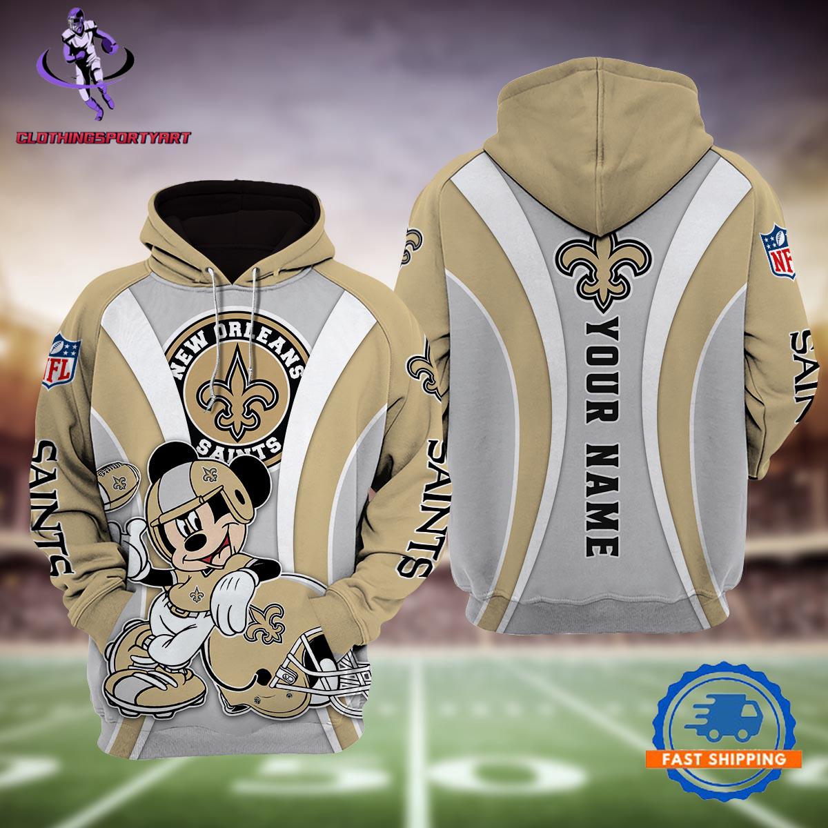 New Orleans Saints Mickey Mouse Disney Hoodie