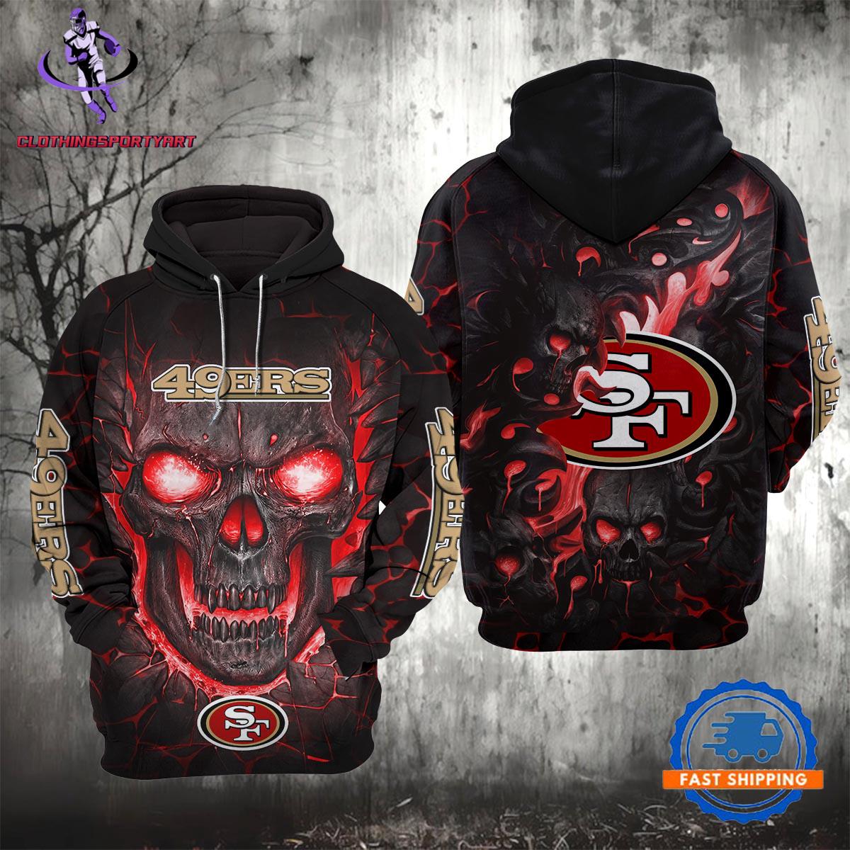 San Francisco 49ers Lava Skull Hoodie