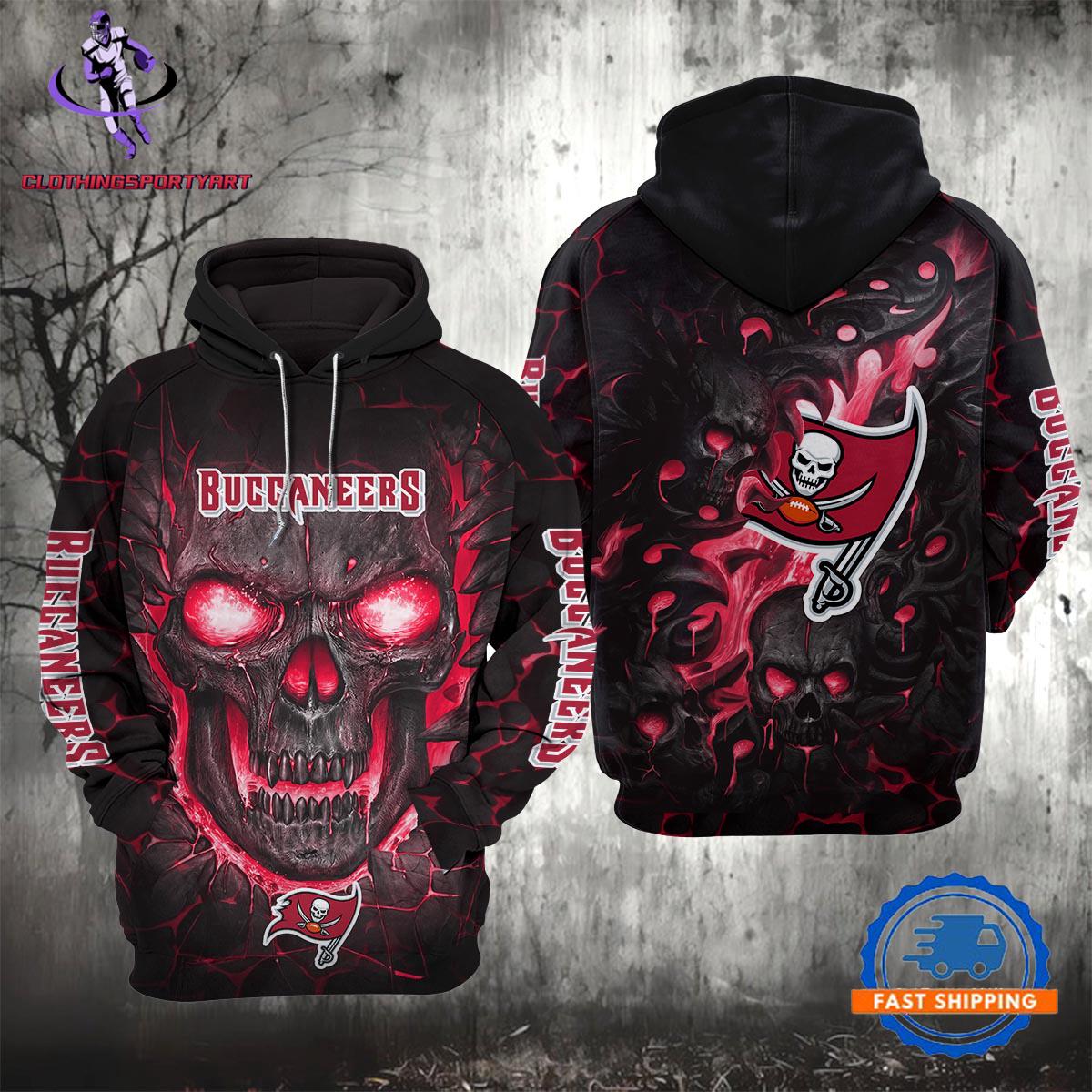 Tampa Bay Buccaneers Lava Skull Hoodie